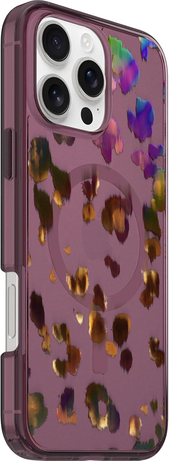 imageOtterBox iPhone 16 Symmetry Series Clear Case Baby Blue JeansNew Leopard Shift Pink