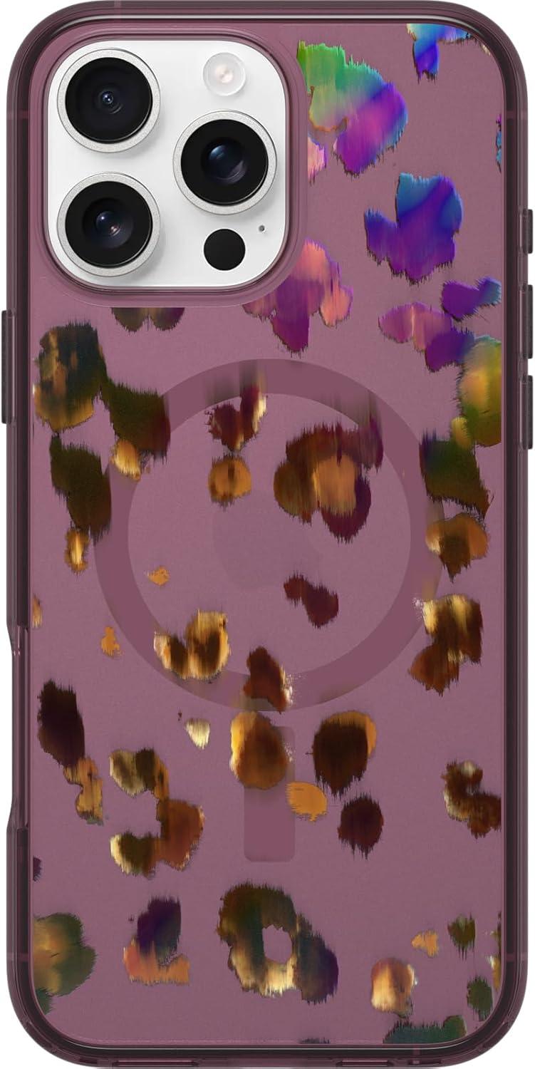 imageOtterBox iPhone 16 Symmetry Series Clear Case Baby Blue JeansNew Leopard Shift Pink