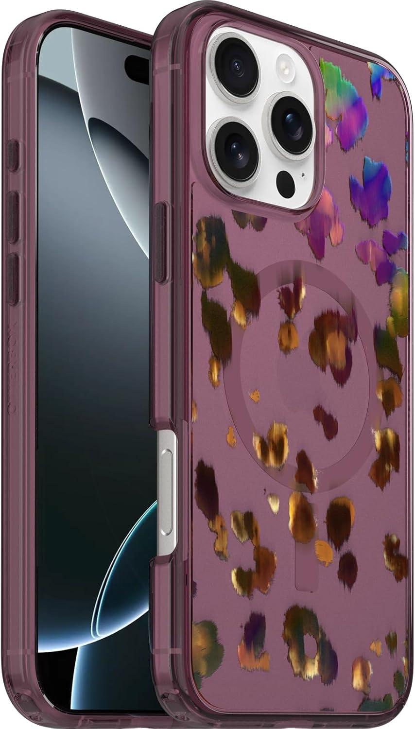 imageOtterBox iPhone 16 Symmetry Series Clear Case Baby Blue JeansNew Leopard Shift Pink