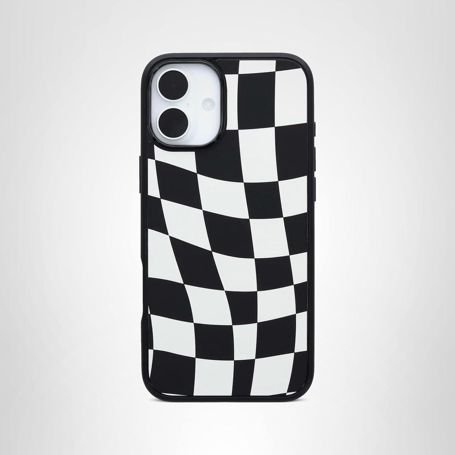 imageOtterBox iPhone 16 Symmetry Series Clear Case Baby Blue JeansNew Wavy Charcoal