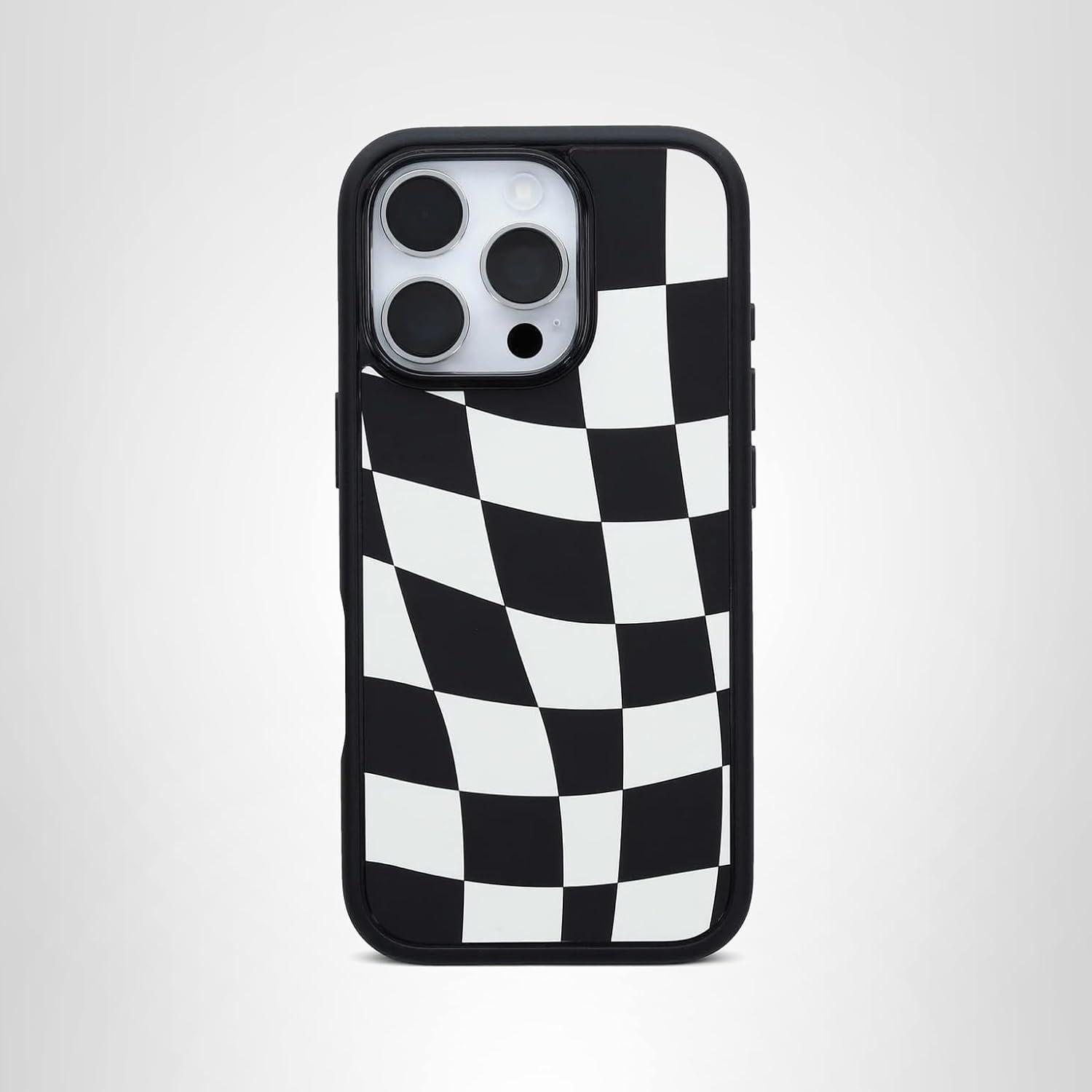 imageOtterBox iPhone 16 Symmetry Series Clear Case Baby Blue JeansNew Wavy Charcoal