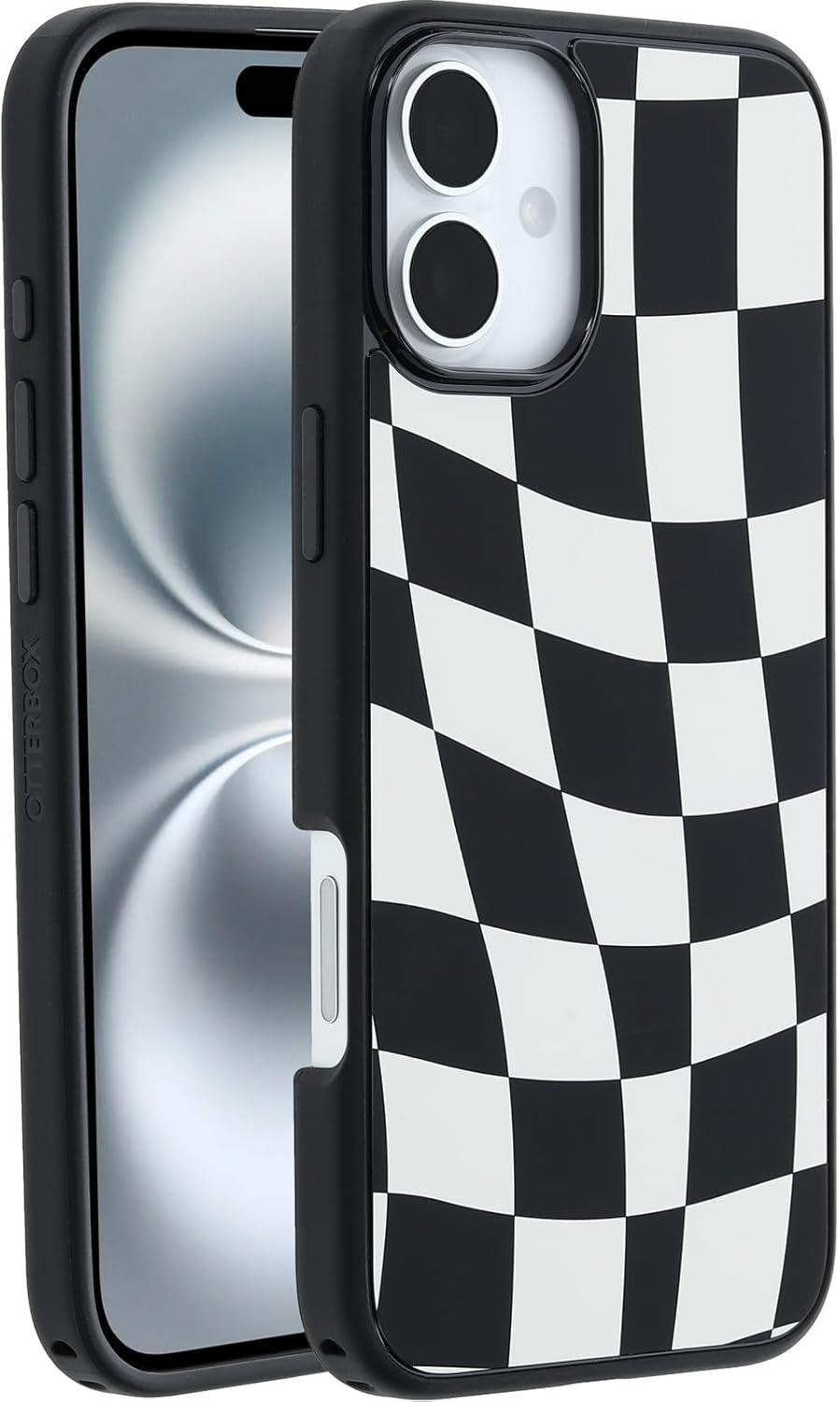 imageOtterBox iPhone 16 Symmetry Series Clear Case Baby Blue JeansNew Wavy Charcoal