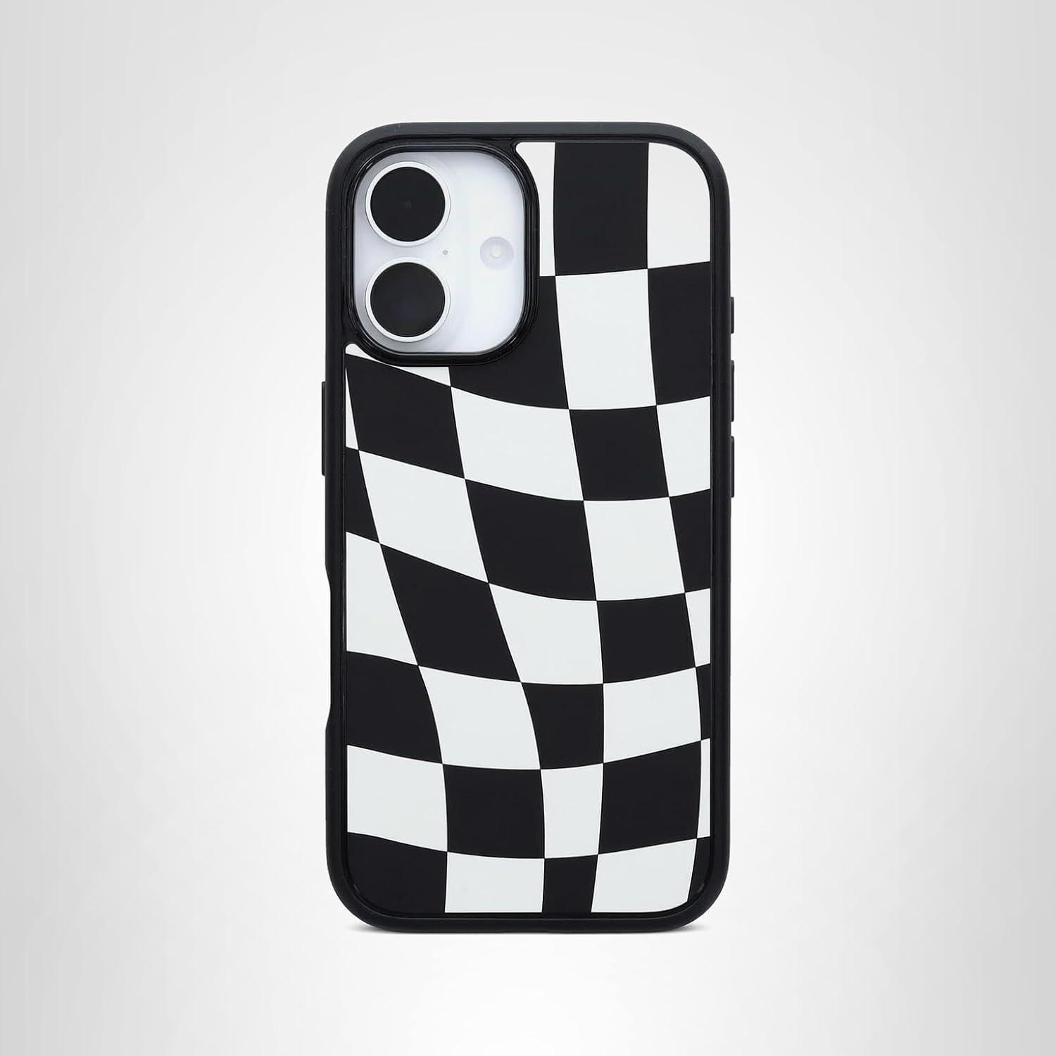 imageOtterBox iPhone 16 Symmetry Series Clear Case Baby Blue JeansNew Wavy Charcoal