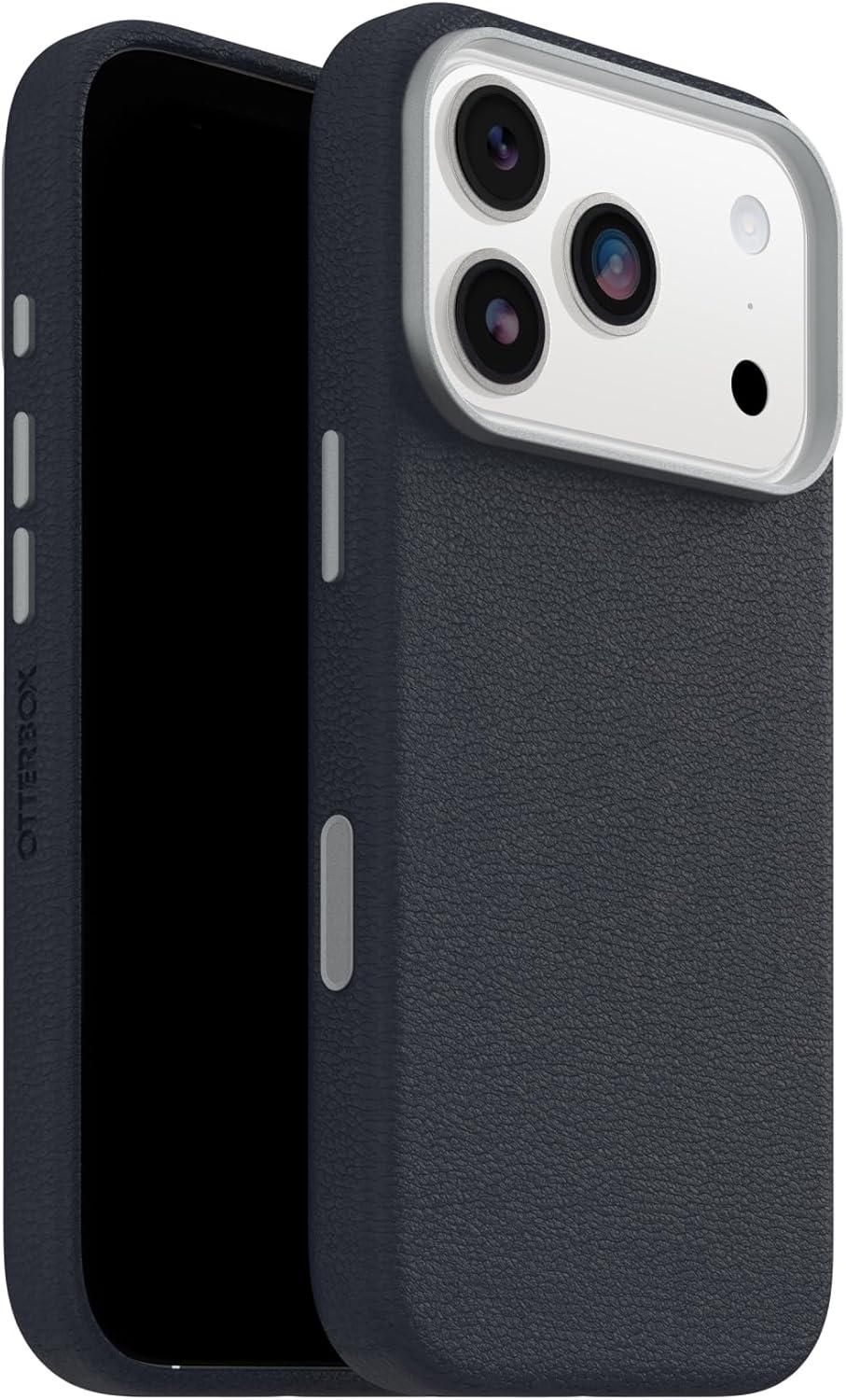 imageOtterBox iPhone 17 Pro Max Symmetry Series Cactus Leather Case Blue Sentiment Slim Premium Protective iPhone CaseBlue Sentiment