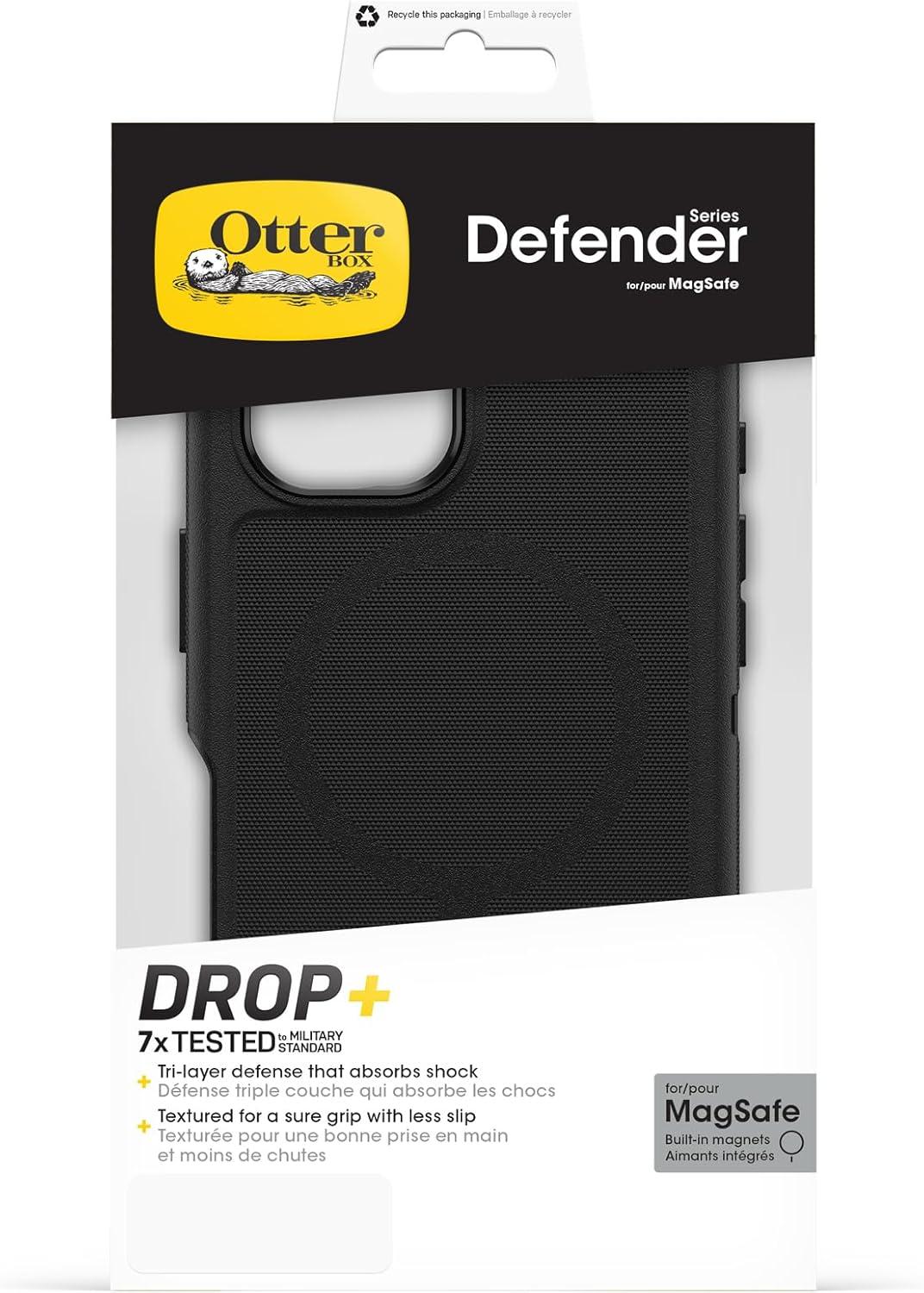 imageOtterbox Defender MagSafe iPhone 16 Plus Case Black US Military MIL Standard