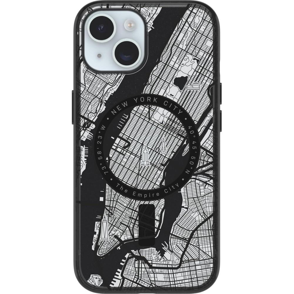 imageOtterBox Clear case with Colorful Grip Edge case for iPhone 15  New York Black