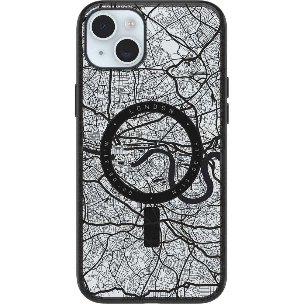 imageOtterBox Clear case with Colorful Grip Edge case for iPhone 15 Plus  London BlackBlack