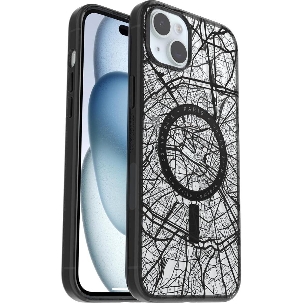 imageOtterBox Clear case with Colorful Grip Edge case for iPhone 15 Plus  London BlackParis