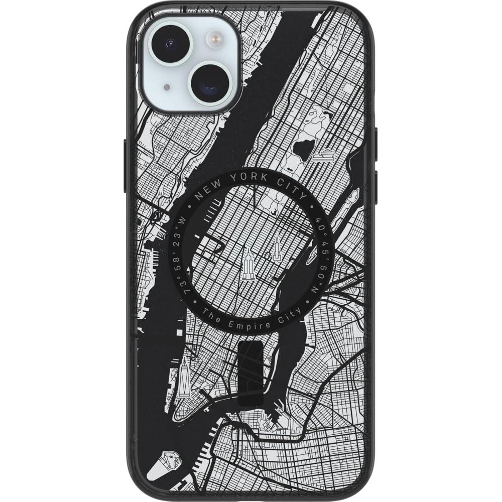 imageOtterBox Clear case with Colorful Grip Edge case for iPhone 15 Plus  New York Black
