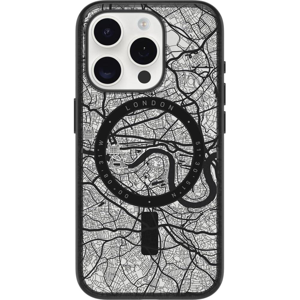 imageOtterBox Clear case with Colorful Grip Edge case for iPhone 15 Pro London BlackBlack