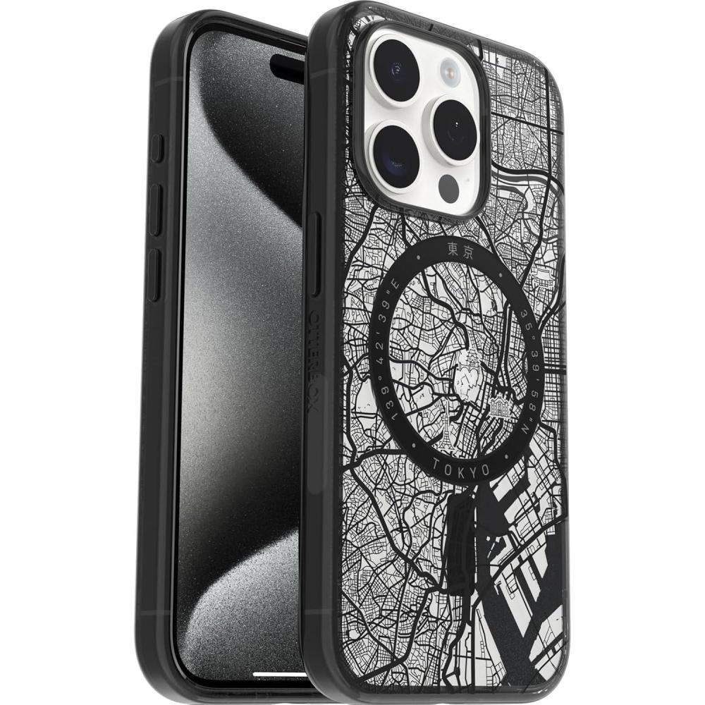 imageOtterBox Clear case with Colorful Grip Edge case for iPhone 15 Pro  Tokyo BlackTokyo