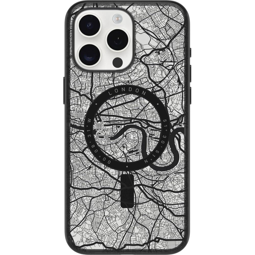 imageOtterBox Clear case with Colorful Grip Edge case for iPhone 15 Pro Max  London Black
