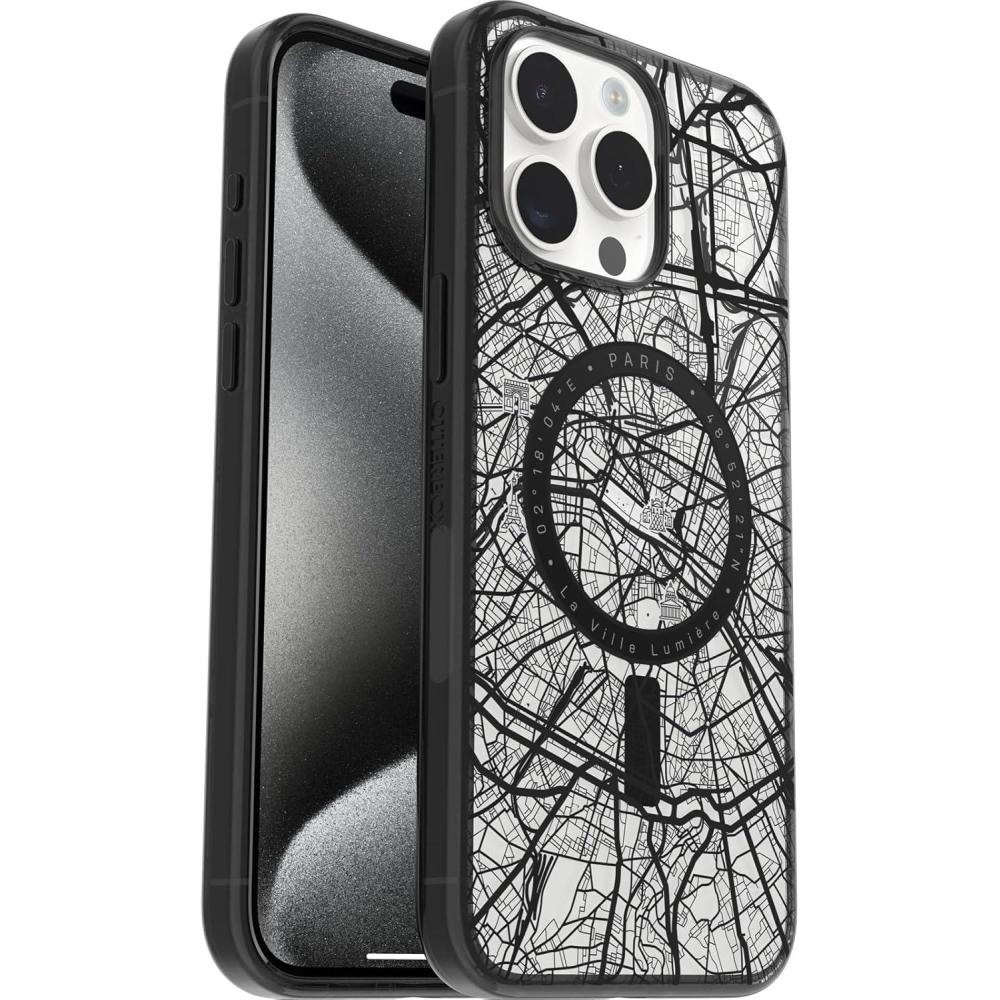 imageOtterBox Clear case with Colorful Grip Edge case for iPhone 15 Pro Max  New York BlackParis Black