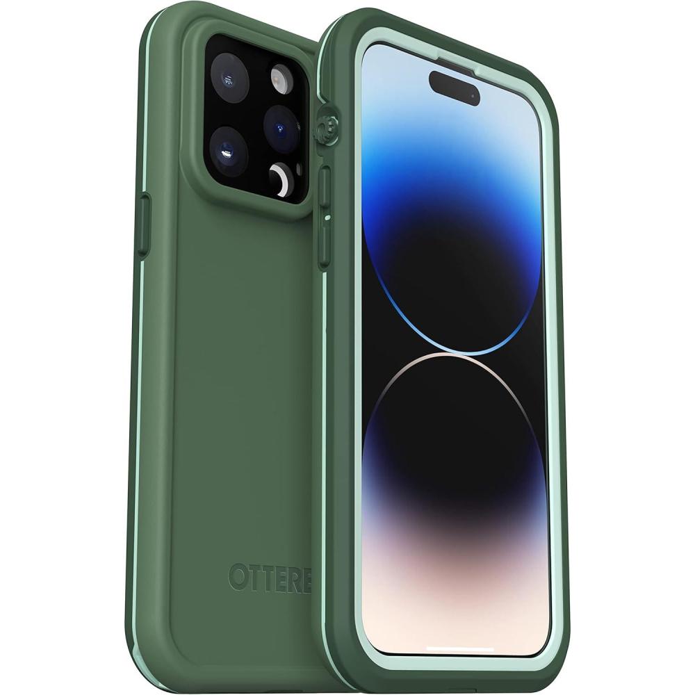 imageOtterBox FR Series Waterproof Case with MagSafe Designed by LifeProof for iPhone 14 Pro Max ONLY  Valor PurpleGreen