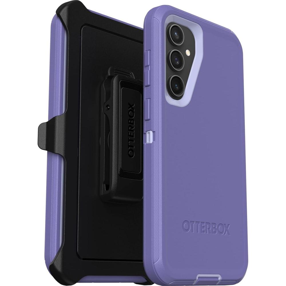 imageOtterBox Galaxy S23 FE Defender Series Case  Black Rugged ampamp Durable with Port Protection Includes Holster Clip KickstandPurple