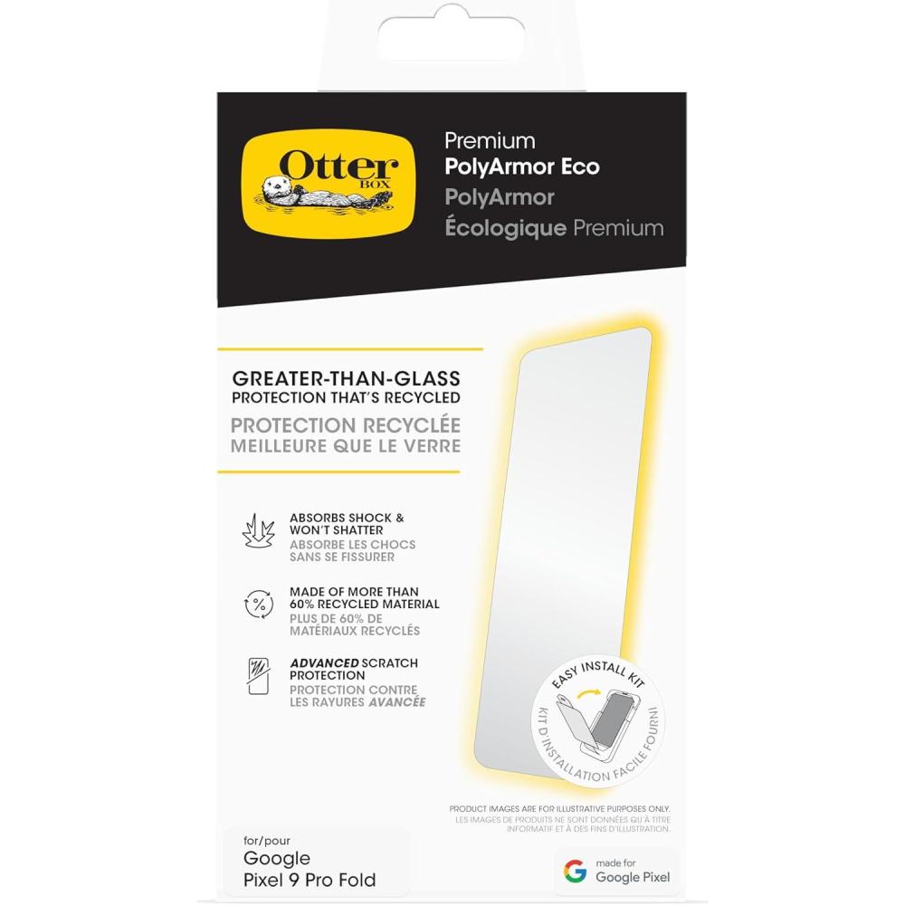 imageOtterBox Google Pixel 9 Fold Protector Polyarmor Premium Vivid Clarity True Touch Response Easy Installation