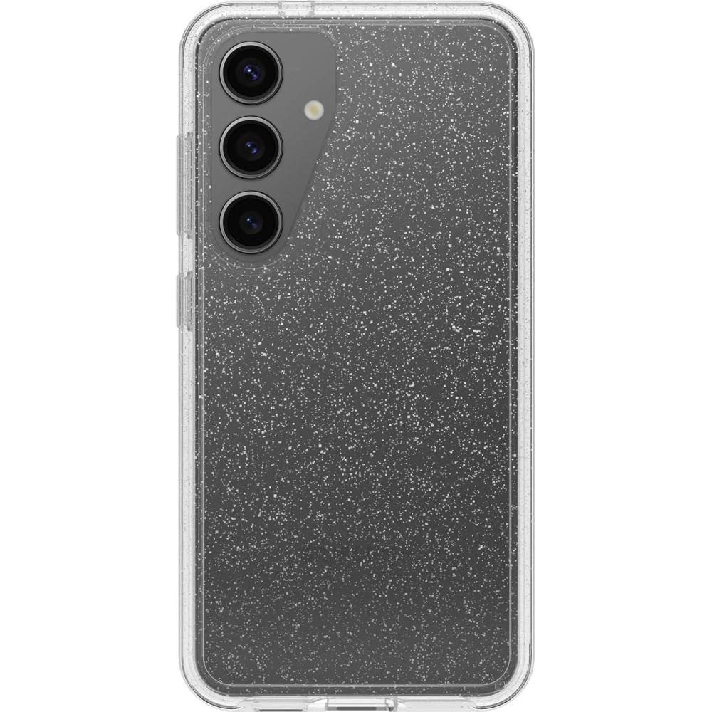 imageOtterBox Samsung Galaxy S24 Symmetry Series Clear Case  Dawn Floral Blue UltraSleek Wireless Charging Compatible Raised Edges Protect Camera ampamp ScreenClearGlitter