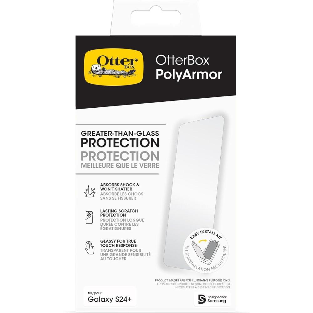 imageOtterBox Samsung Galaxy S24 Ultra Screen Protector Polyarmor Premium Vivid Clarity True Touch Response Easy InstallationSTANDARD POLYARMOR