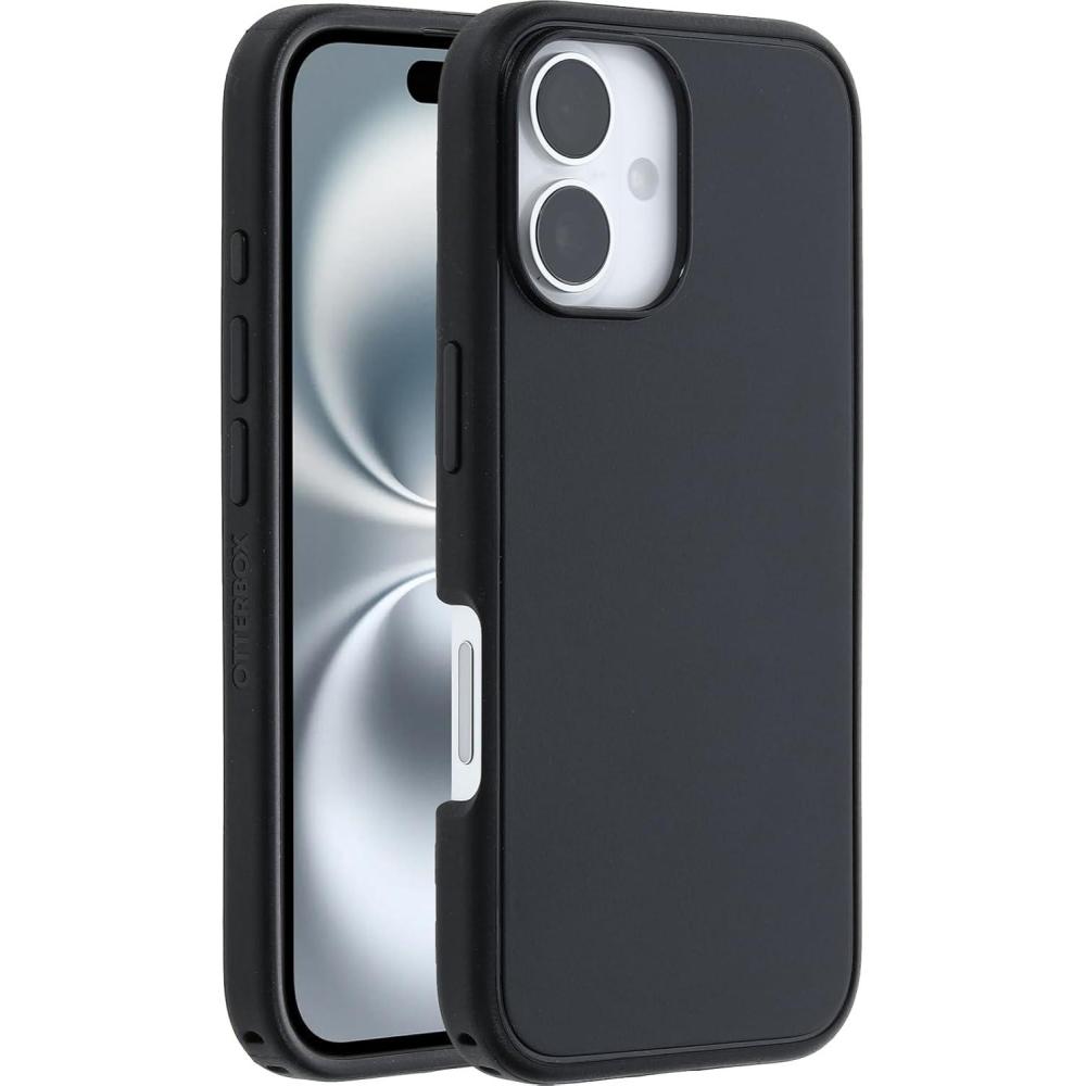 imageOtterBox Symmetry Series Clear MagSafe Case for iPhone 16 Plus Shockproof Drop Proof Protective Thin Case 3X Tested to Military Standard StardustBlack
