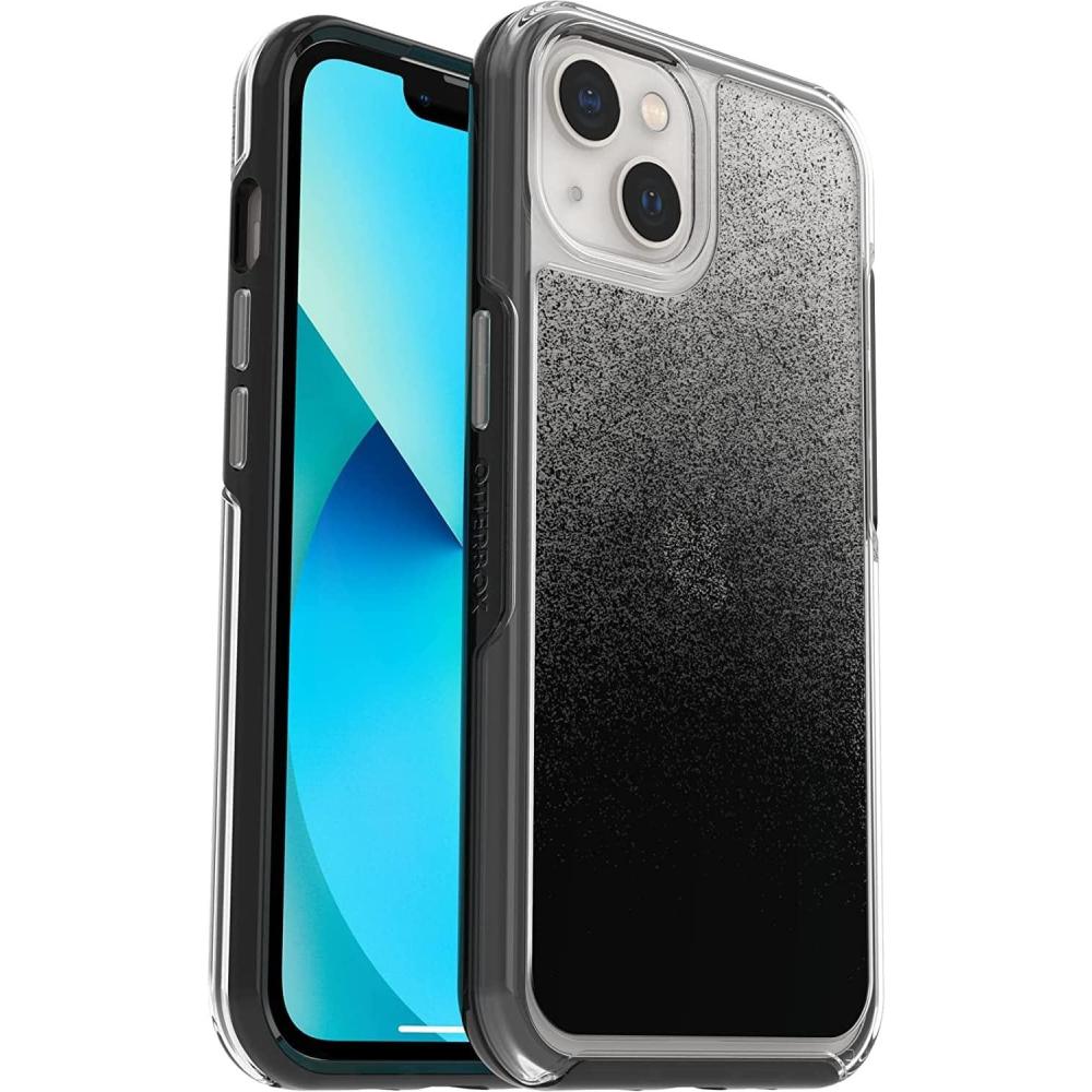 imageOtterBox iPhone 13 ONLY Symmetry Series Case  Black UltraSleek Wireless Charging Compatible Raised Edges Protect Camera ampamp ScreenOmbre Spray