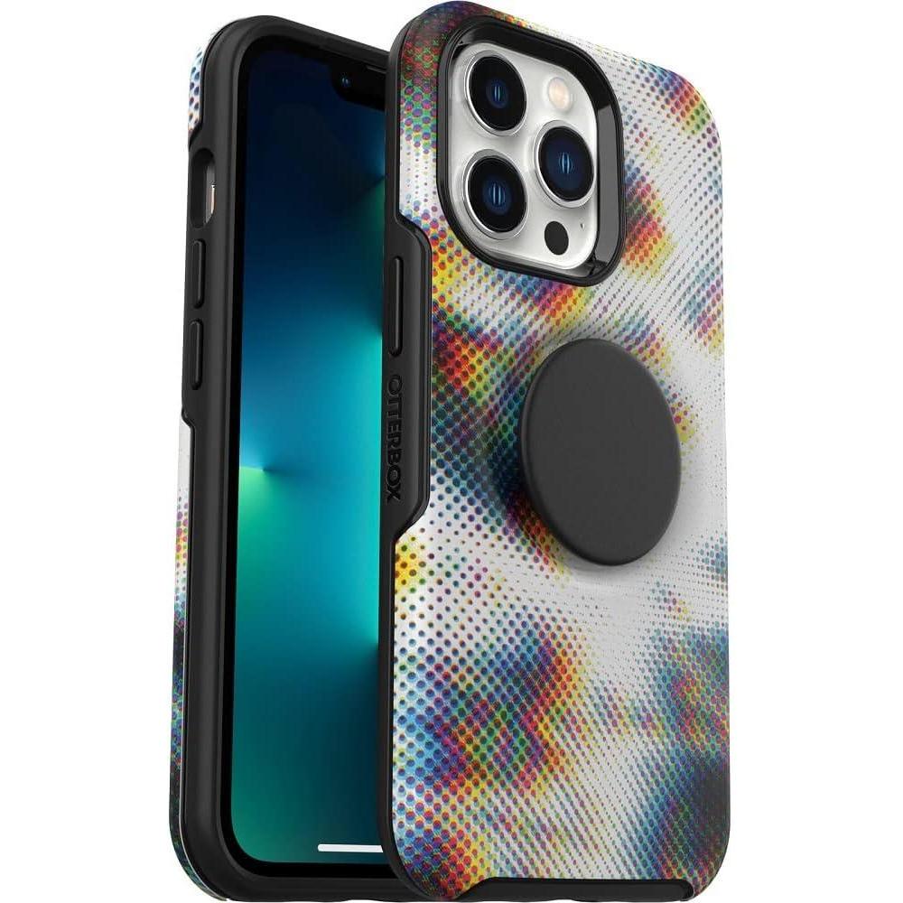imageOtterBox iPhone 13 Pro Otter  Pop Symmetry Series Case  DIGITONE Graphic Integrated PopSockets PopGrip Slim PocketFriendly Raised Edges Protect Camera ampamp ScreenDigitone