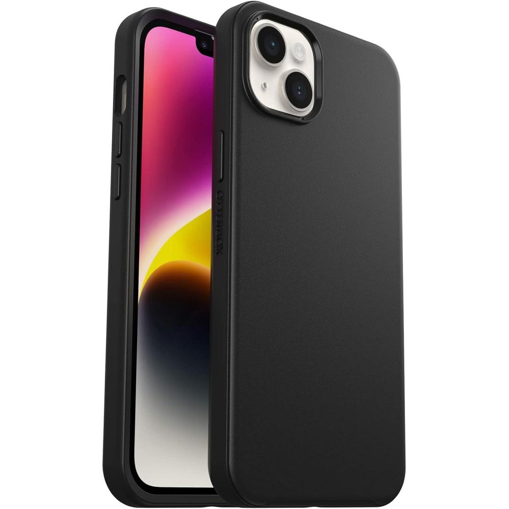 imageOtterBox iPhone 14 Plus Symmetry Series Case  CLEAR  ultrasleek snaps to MagSafe raised edges protect camera ampamp screenBlack