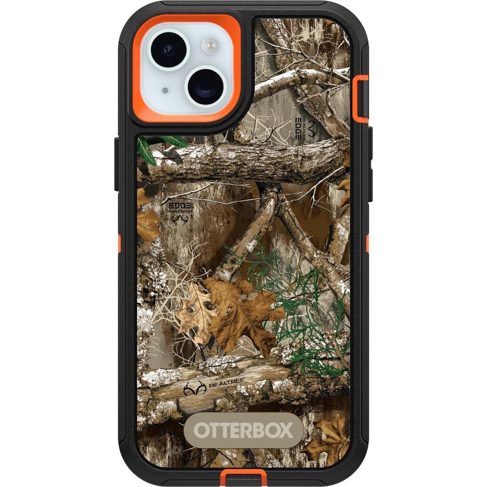 imageOtterBox iPhone 15 Plus and iPhone 14 Plus Defender Series Case  Black screenless Rugged ampamp Durable with Port Protection Includes Holster Clip KickstandRealtree Orange
