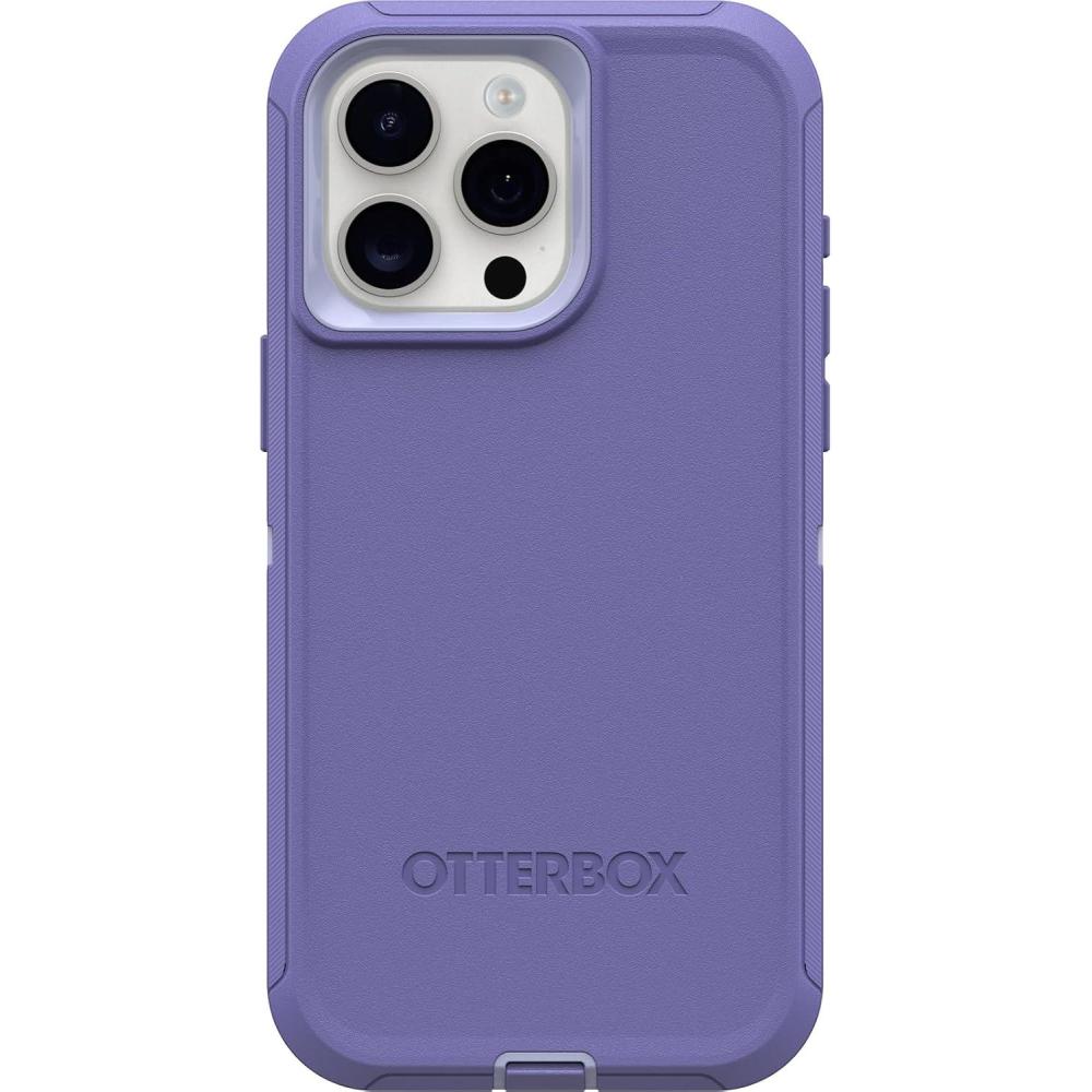 imageOtterBox iPhone 15 Pro MAX Only Defender Series Case Realtree Edge Blaze OrangeBlackRT Edge Rugged ampamp Durable with Port Protection Includes Holster Clip KickstandPurple