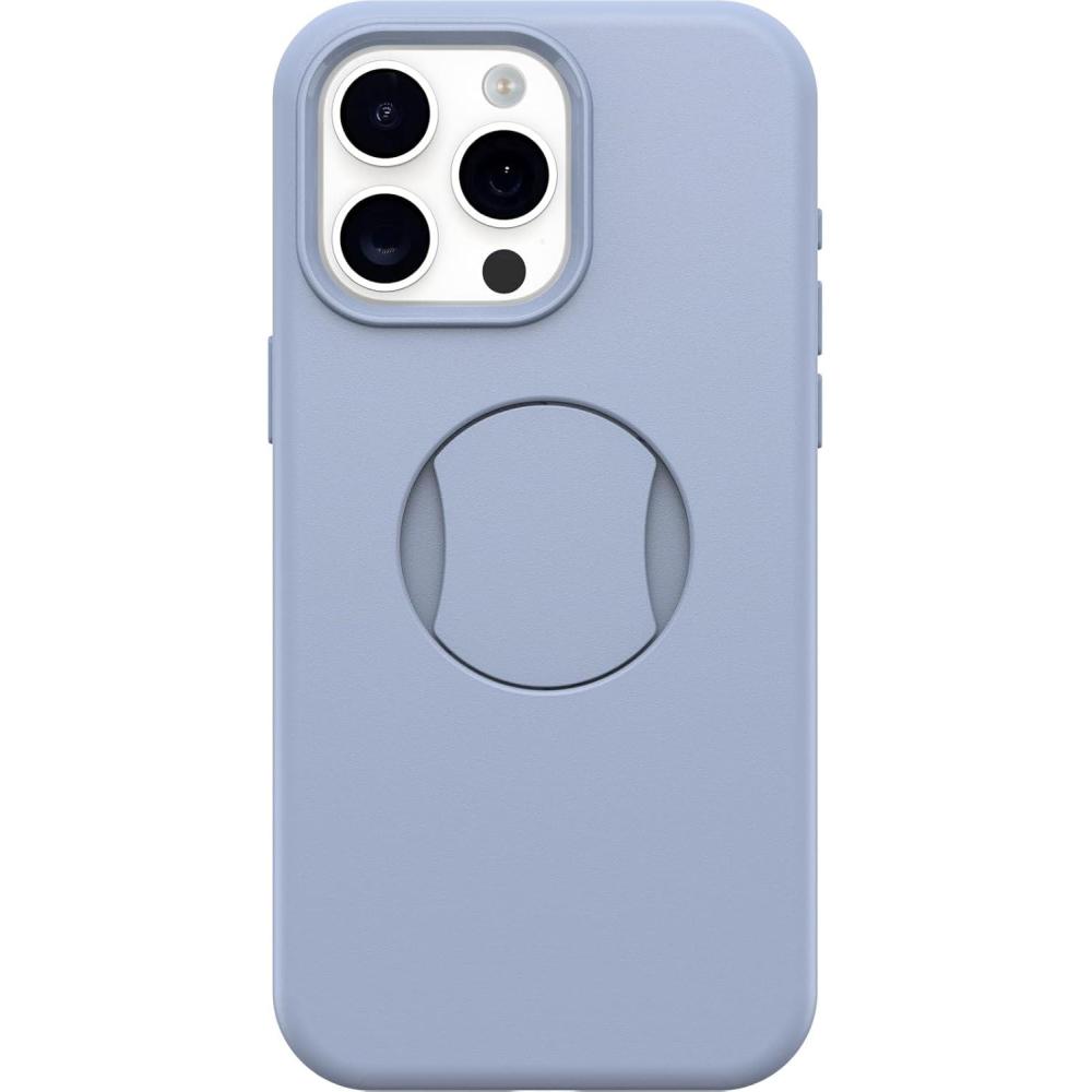 imageOtterBox iPhone 15 Pro MAX Only OtterGrip Symmetry Series Case  You DO Blue Builtin Grip Sleek case Snaps to MagSafe Raised Edges Protect Camera ampamp ScreenBlue