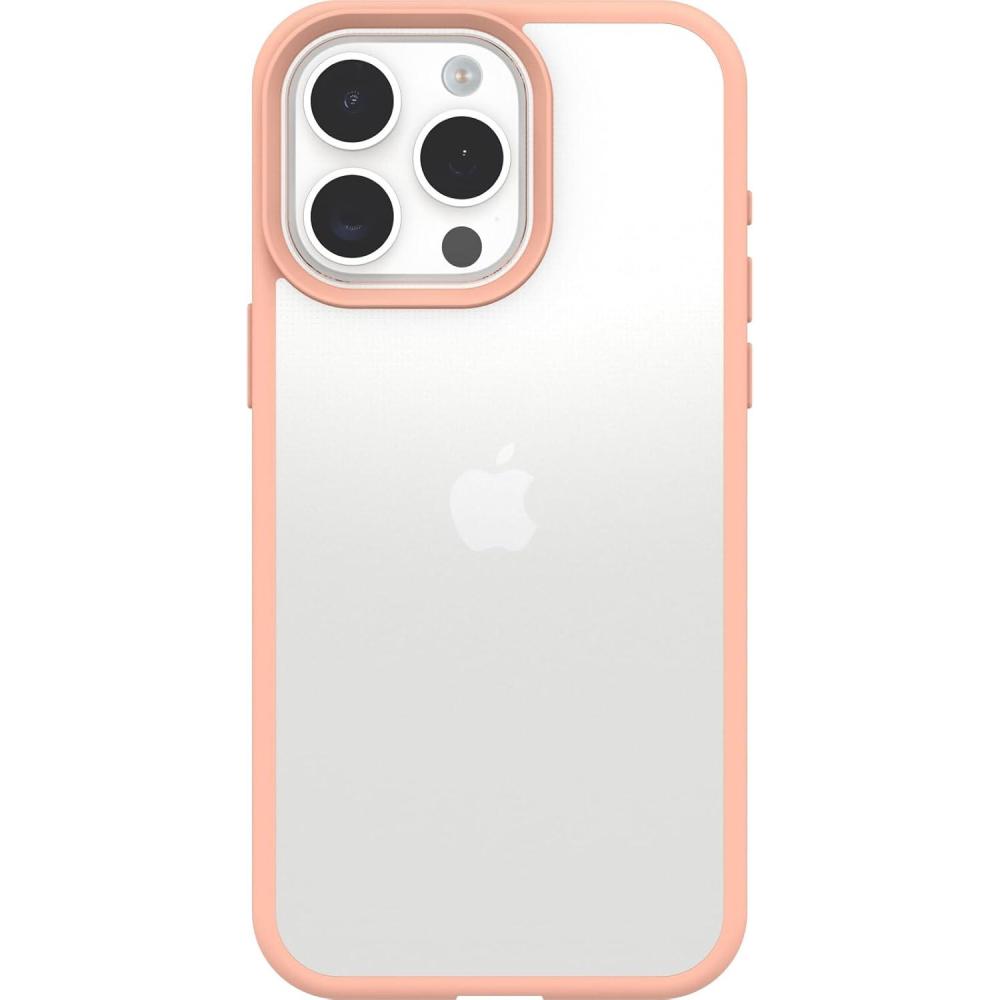 imageOtterBox iPhone 15 Pro MAX Only Prefix Series Case  Stardust ClearGlitter UltraThin PocketFriendly Raised Edges Protect Camera ampamp Screen Wireless Charging CompatiblePeach Perfect