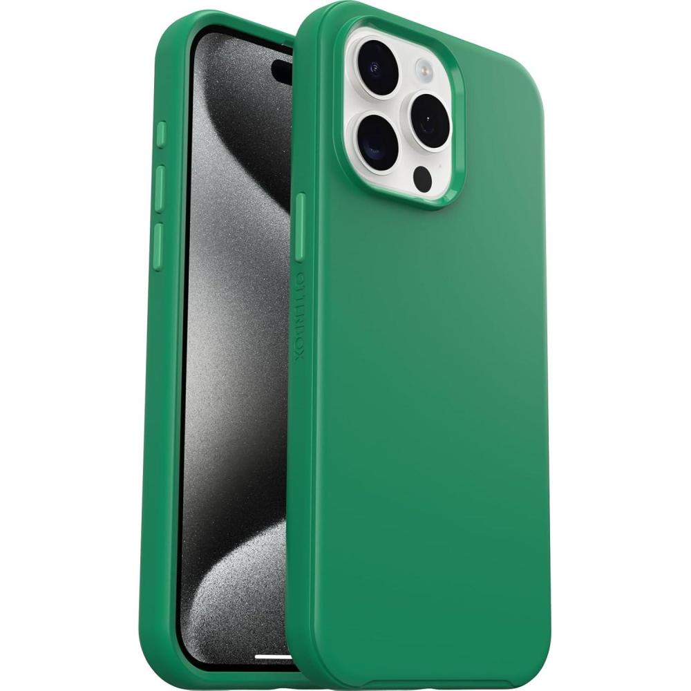 imageOtterBox iPhone 15 Pro MAX Only Symmetry Series Case  Green Juice Green Snaps to MagSafe UltraSleek Raised Edges Protect Camera ampamp Screen