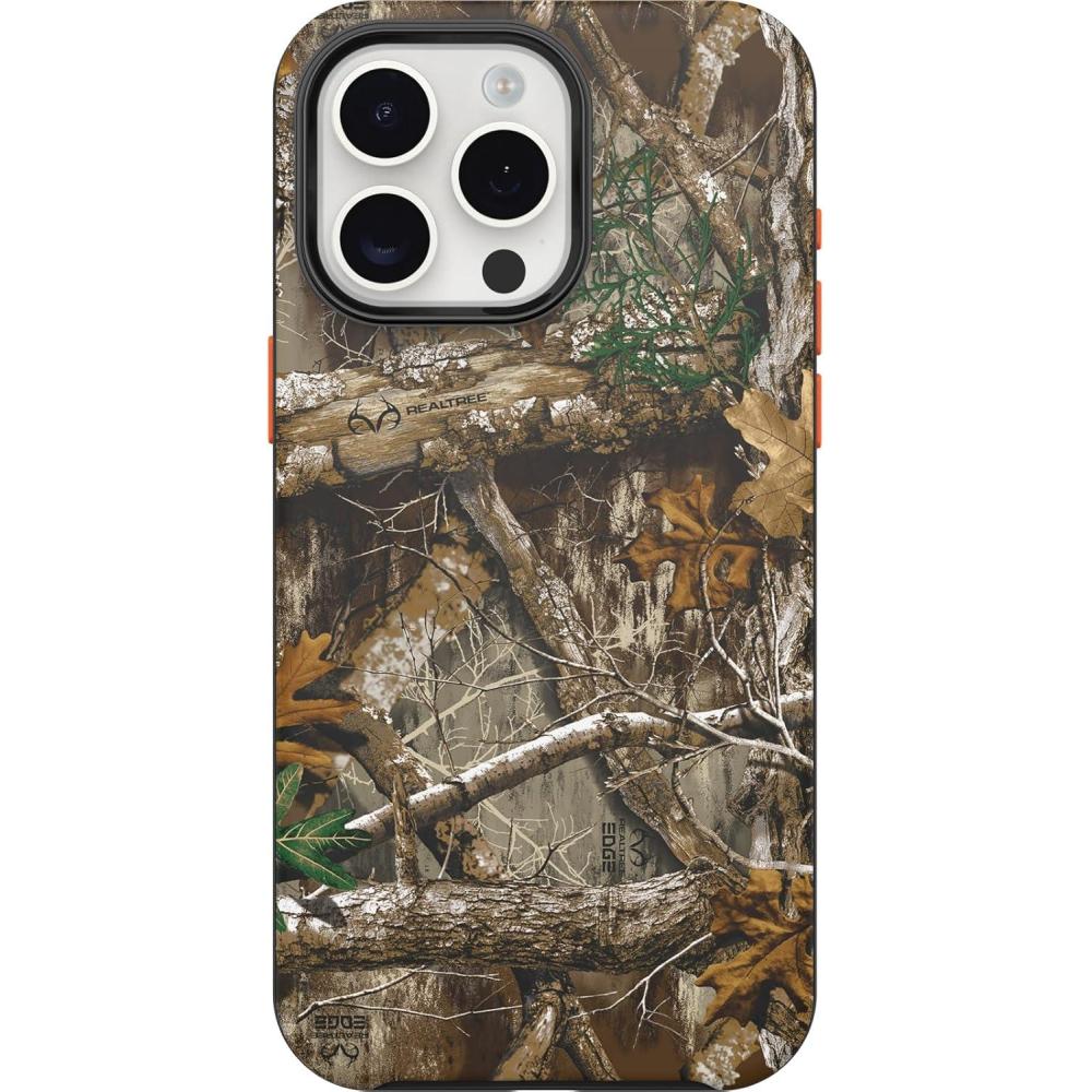 imageOtterBox iPhone 15 Pro MAX Only Symmetry Series Case  Realtree Edge OrangeCamo Snaps to MagSafe UltraSleek Raised Edges Protect Camera ampamp Screen
