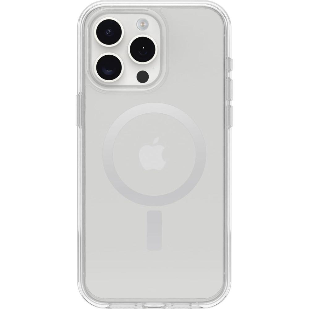 imageOtterBox iPhone 15 Pro MAX Only Symmetry Series Clear Case Clear Snaps to MagSafe UltraSleek Raised Edges Protect Camera ampamp Screen