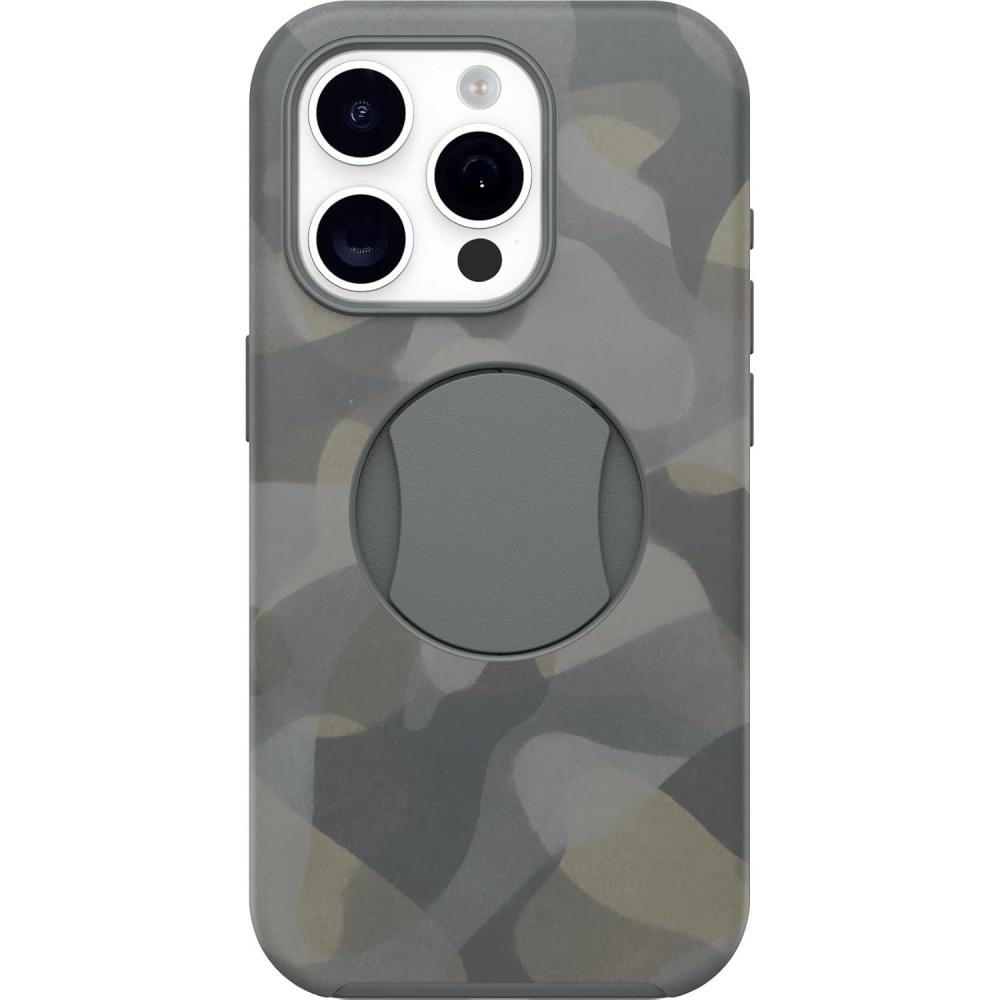 imageOtterBox iPhone 15 Pro Only OtterGrip Symmetry Series Case  You DO Blue Builtin Grip Sleek Case Snaps to MagSafe Raised Edges Protect Camera ampamp ScreenIron Camo