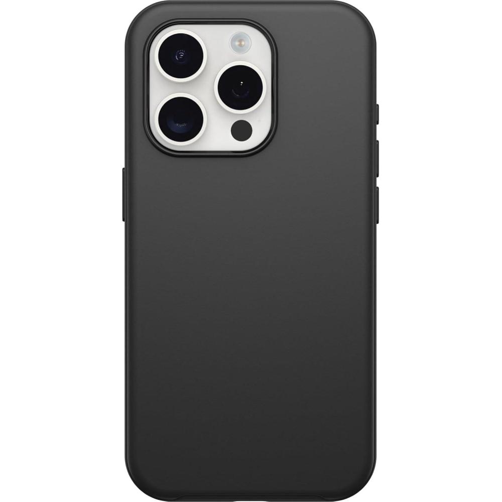 imageOtterBox iPhone 15 Pro Only Symmetry Series Case  Black Snaps to MagSafe UltraSleek Raised Edges Protect Camera ampamp Screen