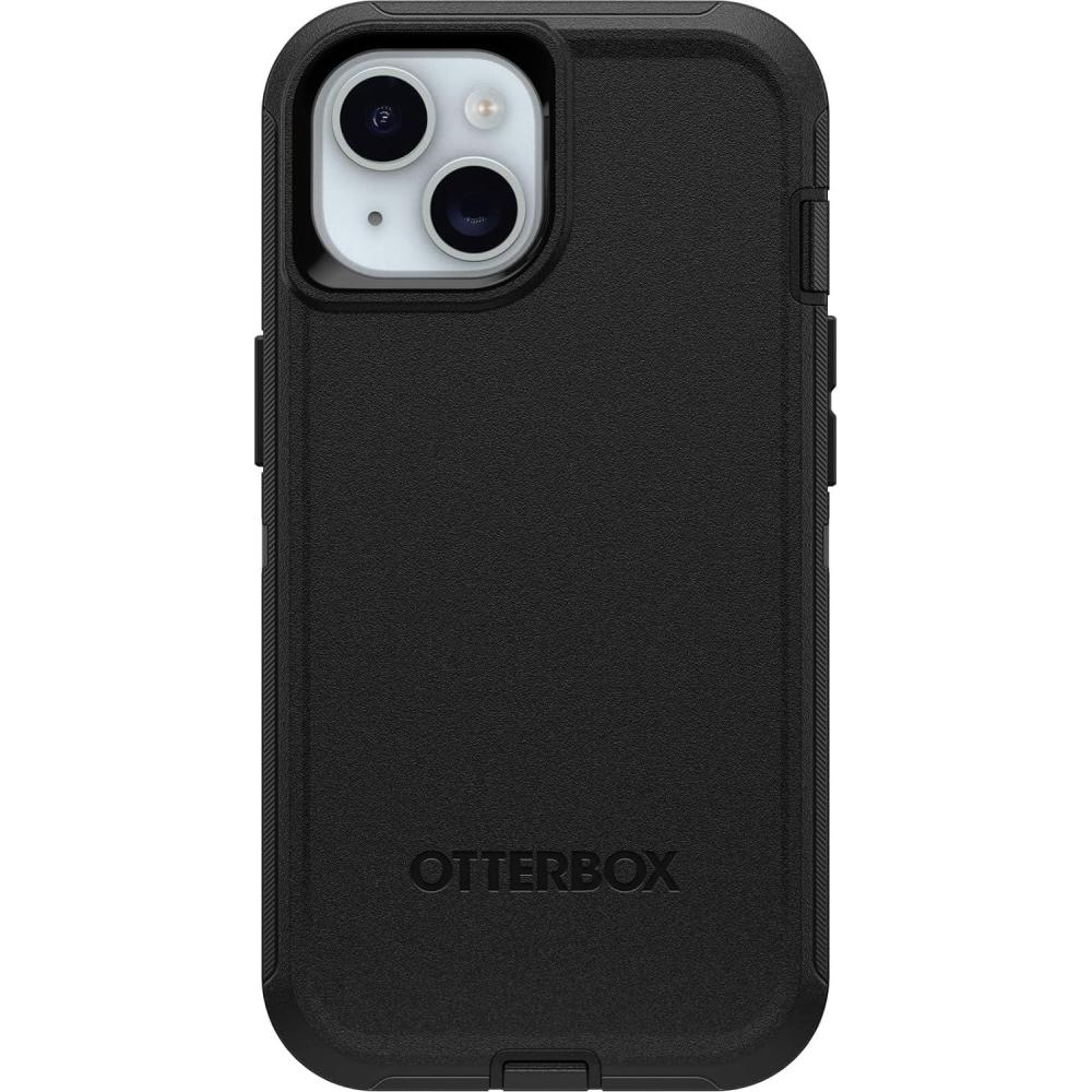 imageOtterBox iPhone 15 iPhone 14 and iPhone 13 Defender Series Case  BLACK screenless rugged ampamp durable with port protection includes holster clip kickstand