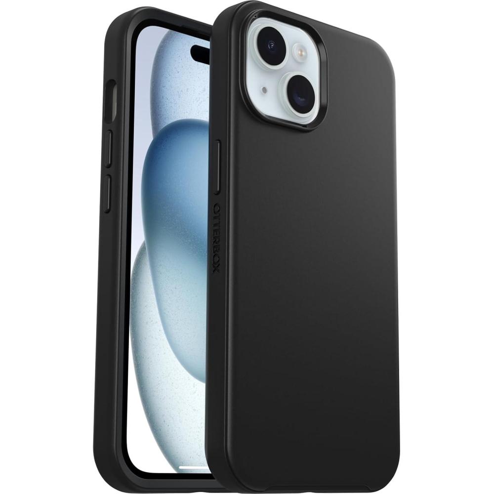 imageOtterBox iPhone 15 iPhone 14 and iPhone 13 Symmetry Series Case  Black UltraSleek Wireless Charging Compatible Raised Edges Protect Camera ampamp Screen Ships in polybagBlack