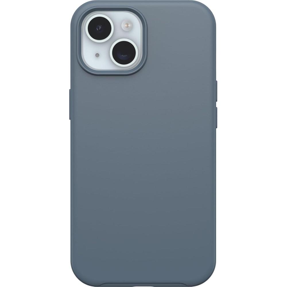 imageOtterBox iPhone 15 iPhone 14 and iPhone 13 Symmetry Series Clear Case Stardust ClearSilver Snaps to MagSafe UltraSleek Raised Edges Protect Camera ampamp ScreenBlue
