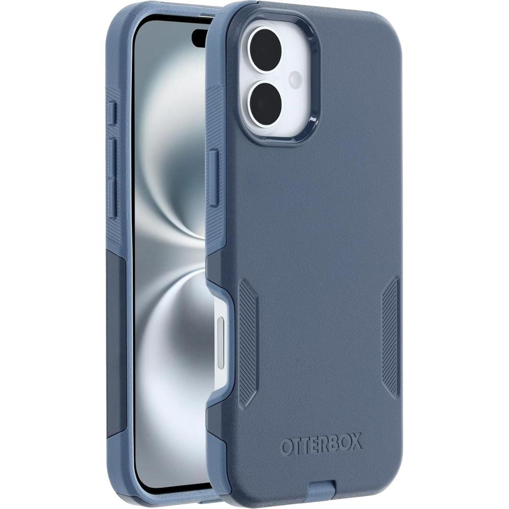 imageOtterBox iPhone 16 Plus  Case  Commuter MagSafe Series  Personalize with Photo Text ampamp Logo Snaps to MagSafe  Raised Edges Protect Camera ampamp Screen  NonRetail Packaging Sagebrush GreenBaby Blue Jeans