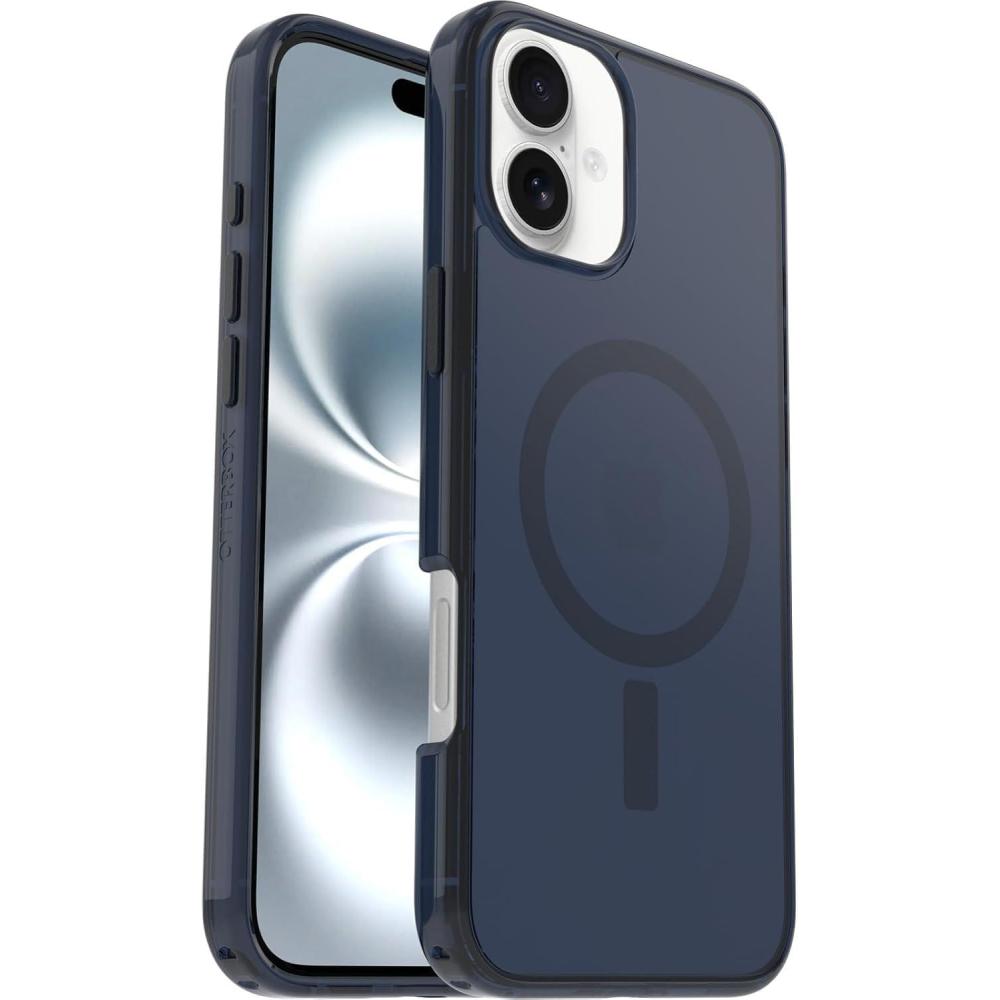 imageOtterBox iPhone 16 Plus  Symmetry Series Case  Stardust Night Silver Flake  Snaps to MagSafe  UltraSlim  Raised Edges Protect Camera ampamp Screen  NonRetail PackagingBaby Blue Jean