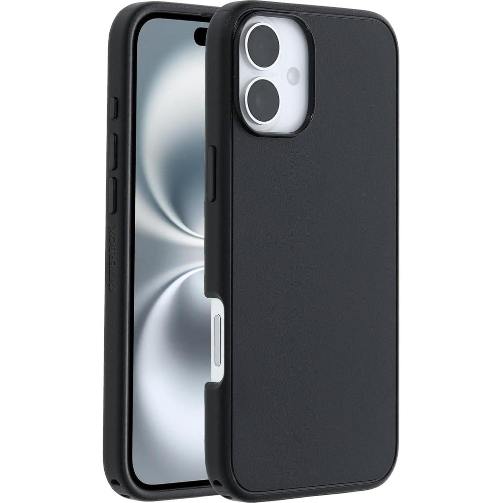 imageOtterBox iPhone 16 Plus  Symmetry Series Case  Stardust Night Silver Flake  Snaps to MagSafe  UltraSlim  Raised Edges Protect Camera ampamp Screen  NonRetail PackagingBlack