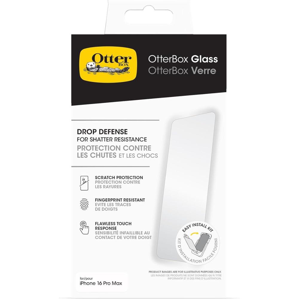 imageOtterBox iPhone 16 Plus Glass Screen Protector ships in polybag ideal for business customers