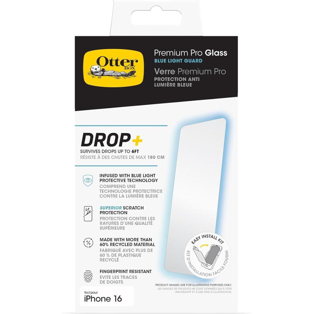 imageOtterBox iPhone 16 Premium Pro Blue Light Screen Protector
