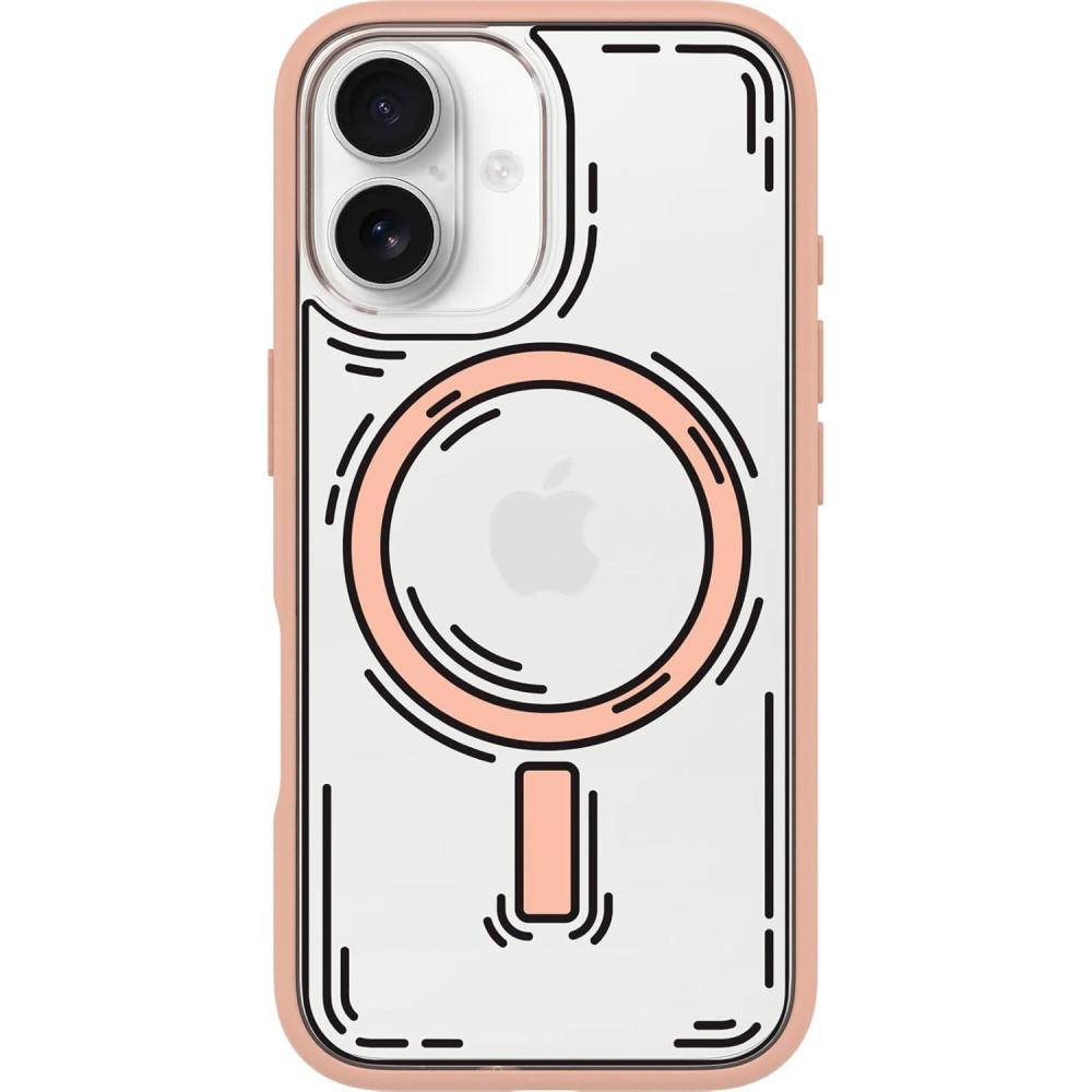 imageOtterBox iPhone 16 Symmetry Series Clear Case Baby Blue JeansNew Doodle Cover