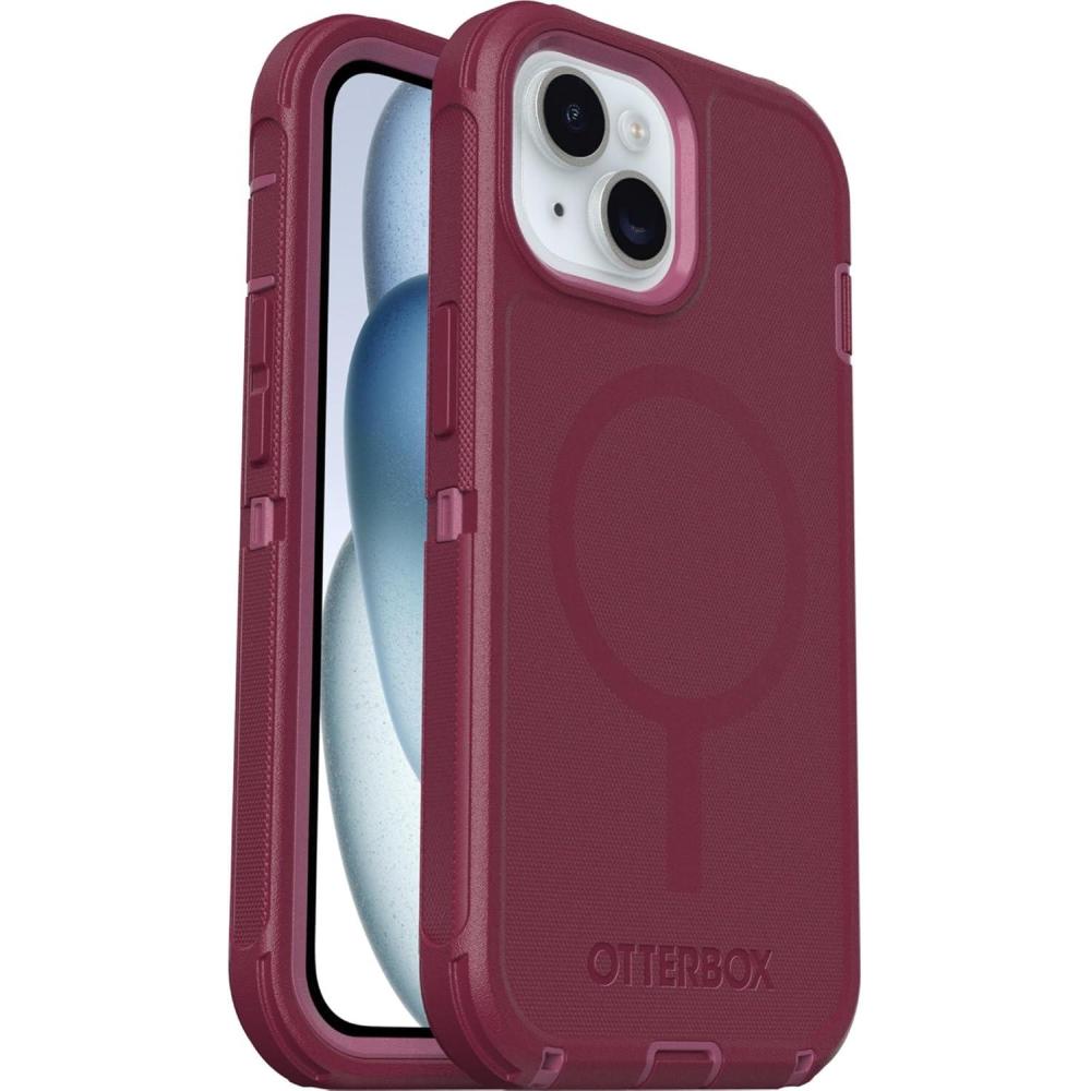 imageOtterBox iPhone 16e 15 14 ampamp 13 Defender Series  Foxberry Pink screenless rugged ampamp durable with port protection snaps to MagSafe