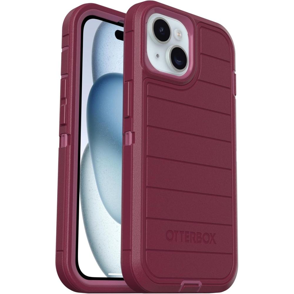 imageOtterBox iPhone 16e Only  Defender Series Case  Black  Screenless  Rugged ampamp Durable  with Port Protection  Holster Clip Includes  Microbial Defense ProtectionFoxberry Pink