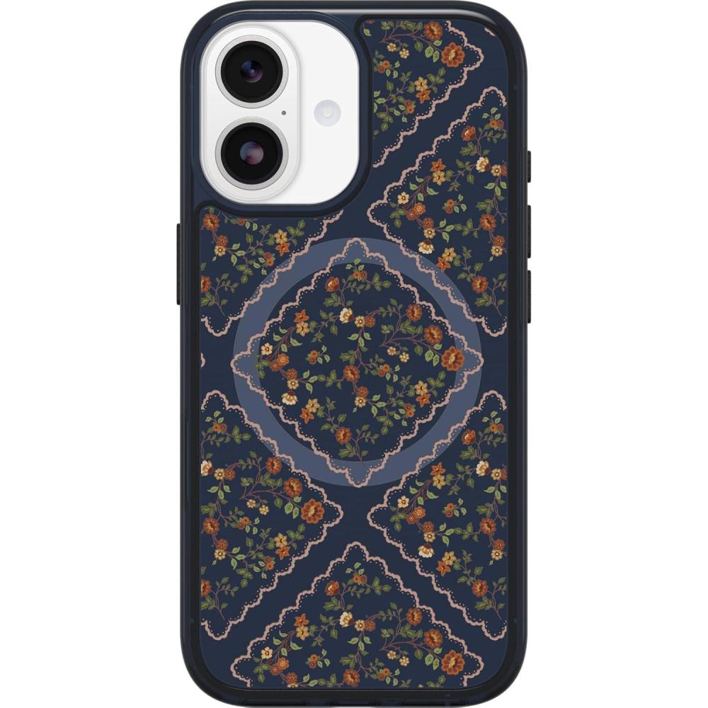 imageOtterBox iPhone 17 Pro Max Symmetry Series Clear Case  Purple MysteryFloral Romance Blue