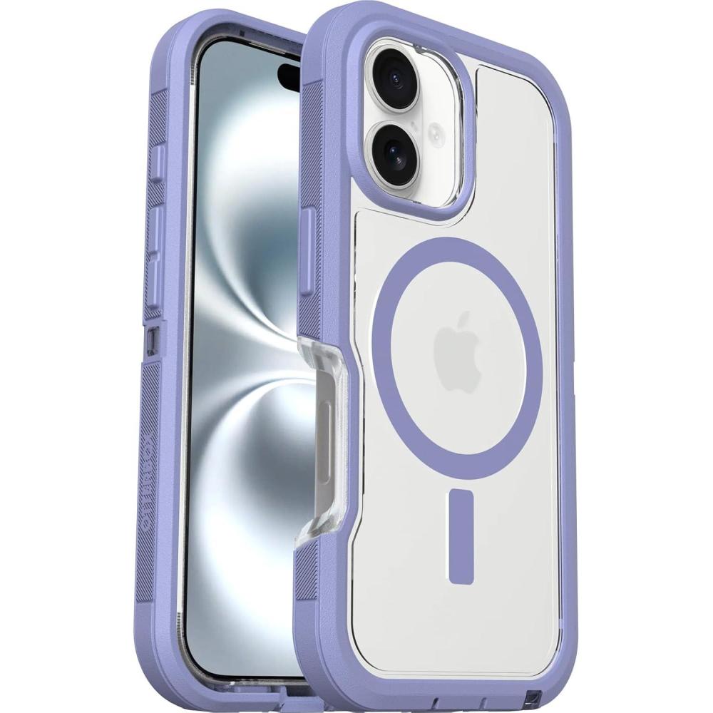 imageOtterbox Defender XT Clear iPhone 16 Plus Case Dark Side  ClearBlack US Military MIL Standardpurple