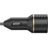 OtterBox USB-C Fast Charge Dual Port Car Charger, 50W Combined – Black
