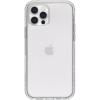 OtterBox iPhone 12 & iPhone 12 Pro Symmetry Series Case – Stardust (Silver Flake/Clear), Ultra-Sleek, Wireless Charging Compatible, Raised Edges Protect Camera & Screen